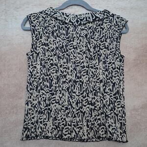 Nicola Y2K Pleated Abstract Tank XL